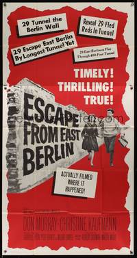 7v573 ESCAPE FROM EAST BERLIN 3sh '62 Robert Siodmak, escape from communist East Germany!