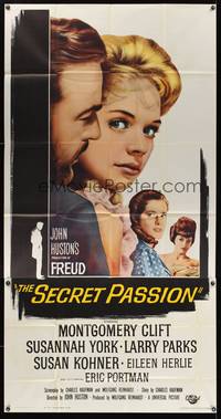 7v602 FREUD 3sh '63 John Huston directed, Montgomery Clift, Susannah York, The Secret Passion!