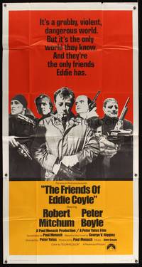 7v603 FRIENDS OF EDDIE COYLE int'l 3sh '73 Bob Mitchum lives in a grubby, violent, dangerous world!