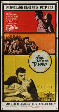 7v618 GIRL NAMED TAMIKO 3sh '62 John Sturges, Laurence Harvey used women without shame!