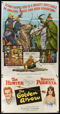 7v625 GOLDEN ARROW 3sh '63 Tab Hunter, sexy Rossana Podesta, amazing magic & high adventure!