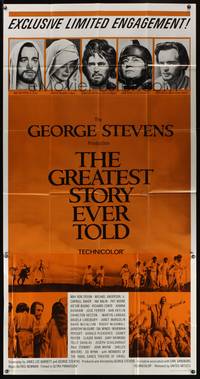 7v636 GREATEST STORY EVER TOLD 3sh '65 George Stevens, Max von Sydow as Jesus!