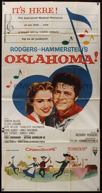 7v768 OKLAHOMA 3sh '56 Gordon MacRae, Shirley Jones, Rodgers & Hammerstein musical!