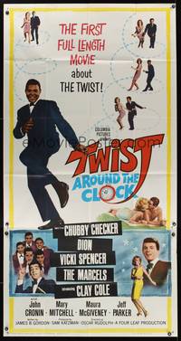 7v920 TWIST AROUND THE CLOCK 3sh '62 Chubby Checker in the first full-length Twist movie!