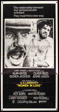 7v945 WOMEN IN LOVE 3sh '70 Ken Russell, D.H. Lawrence, completely different image of Alan Bates!