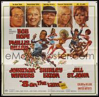7v007 8 ON THE LAM 6sh '67 Bob Hope, Phyllis Diller, Jill St. John, wacky Jack Davis art of cast!