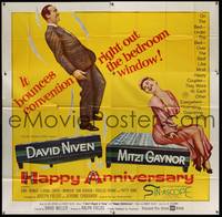 7v051 HAPPY ANNIVERSARY 6sh '59 great different image of David Niven & Mitzi Gaynor!