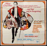 7v057 HONEY POT 6sh '67 really cool artwork of Rex Harrison & Susan Hayward!