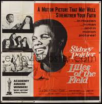 7v069 LILIES OF THE FIELD 6sh '63 Sidney Poitier, Lilia Skala, different image!