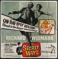 7v100 SECRET WAYS 6sh '61 Richard Widmark, Alistair MacLean, filmed in the danger zones of Europe!