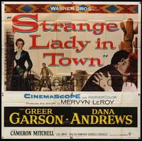 7v105 STRANGE LADY IN TOWN 6sh '55 Greer Garson, Dana Andrews, Cameron Mitchell