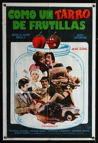 7v301 COMME UN POT DE FRAISES Argentinean '74 Jean-Claude Brialy, wacky French comedy!