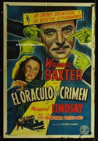 7v306 CRIME DOCTOR Argentinean '43 detective Warner Baxter, Margaret Lindsay, radio's top thriller
