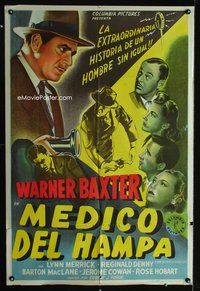 7v307 CRIME DOCTOR'S STRANGEST CASE Argentinean '43 Warner Baxter, radio's greatest crime expert!