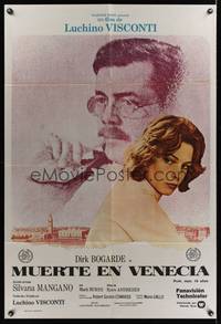 7v316 DEATH IN VENICE Argentinean '71 Luchino Visconti's Morte a Venezia, Bogarde, Silvana Mangano