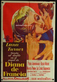 7v317 DIANE Argentinean '56 sexy Lana Turner dares the devil, great close up romantic art by Eirin