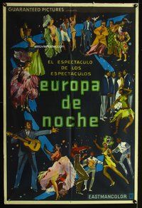 7v325 EUROPEAN NIGHTS Argentinean '59 Europa di notte, Coccinelle, after-dark-to-dawn cabaret!