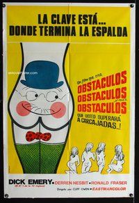 7v376 OOH YOU ARE AWFUL Argentinean '72 Cliff Owen, English, wacky cartoon artwork of rear w/face!
