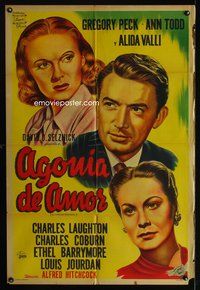 7v383 PARADINE CASE Argentinean '50s Alfred Hitchcock, Gregory Peck, Ann Todd, Alida Valli!