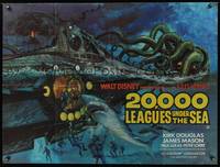 7v126 20,000 LEAGUES UNDER THE SEA British quad R76 Jules Verne classic, wonderful sci-fi art!