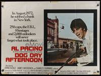 7v161 DOG DAY AFTERNOON British quad '75 different image of Al Pacino, Sidney Lumet classic!