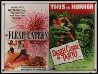 7v172 FLESH EATERS/DEATH CURSE OF TARTU British quad '60s this is horror, cool artwork!