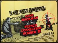 7v175 FRENCH CONNECTION II British quad '75 John Frankenheimer, Gene Hackman, different image!
