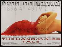 7v183 HANDMAIDS TALE British quad '90 super c/u of sexy naked Natasha Richardson in red veil!