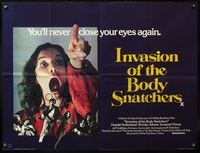 7v194 INVASION OF THE BODY SNATCHERS British quad '78 Philip Kaufman remake of deep space invaders