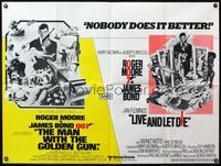 7v209 MAN WITH THE GOLDEN GUN/LIVE & LET DIE British quad '70s nobody does it better than Bond!