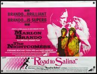 7v219 NIGHTCOMERS/ROAD TO SALINA British quad '72 Marlon Brando, Michael Winner