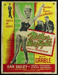 7w010 MOTHER WORE TIGHTS linen style B 30x40 '47 full-length sexy Betty Grable + Dan Dailey & more!