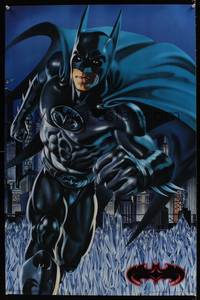 7x407 BATMAN & ROBIN batman commercial poster '97 cool artwork of George Clooney in the title role!