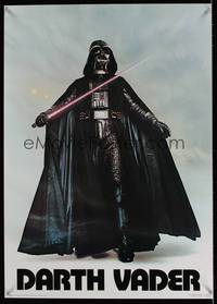 7x413 DARTH VADER commercial poster '77 cool image of Sith Lord w/lightsaber!