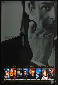 7x455 JAMES BOND COLLECTION video 1sh '95 all the greats, cool image of Sean Connery!