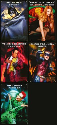 7x081 BATMAN FOREVER 5 special 17x26s '95 Val Kilmer, Nicole Kidman, Tommy Lee Jones, Jim Carrey!