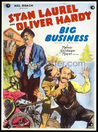 7x472 BIG BUSINESS Reproduction special 19x26 '93 wacky art of Oliver & Hardy!