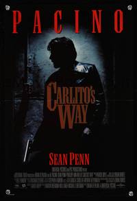 7x104 CARLITO'S WAY int'l special poster '93 Al Pacino, Sean Penn, Brian De Palma!