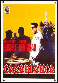 7x474 CASABLANCA 28x40 Italian commercial poster '88 Bogart, Bergman, Michael Curtiz classic!
