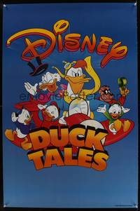 7x137 DUCKTALES special poster '87 cool cartoon artwork of Scrooge McDuck, Huey, Dewey, & Louie!