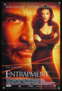 7x144 ENTRAPMENT special poster '99 close up Sean Connery & full-length sexy Catherine Zeta-Jones!