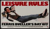 7x151 FERRIS BUELLER'S DAY OFF special poster '86 c/u of Matthew Broderick in John Hughes classic!