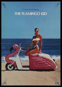 7x157 FLAMINGO KID teaser special poster '84 sexy Janet Jones in bikini on flamingo moped!
