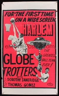7x179 HARLEM GLOBETROTTERS special poster R60s black African-American basketball!