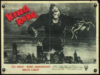 7x200 KING KONG special 18x24 R52 Fay Wray, Robert Armstrong, giant ape on the rampage!