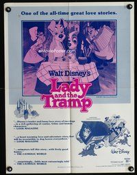 7x207 LADY & THE TRAMP special 19x25 R80s Walt Disney romantic canine classic!