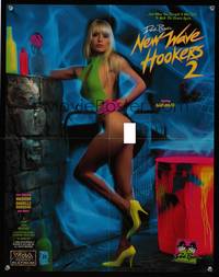 7x237 NEW WAVE HOOKERS 2 video special poster '91 sexy Savannah in neon clothes!