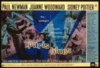 7x249 PARIS BLUES special promo 12x19 '61 Paul Newman, Joanne Woodward, Sidney Poitier
