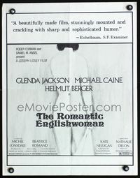 7x276 ROMANTIC ENGLISHWOMAN special poster '75 Joseph Losey, Glenda Jackson, Michael Caine