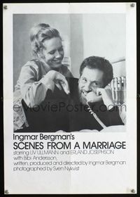 7x284 SCENES FROM A MARRIAGE special 14x20 '73 Ingmar Bergman, Liv Ullmann, Erland Josephson